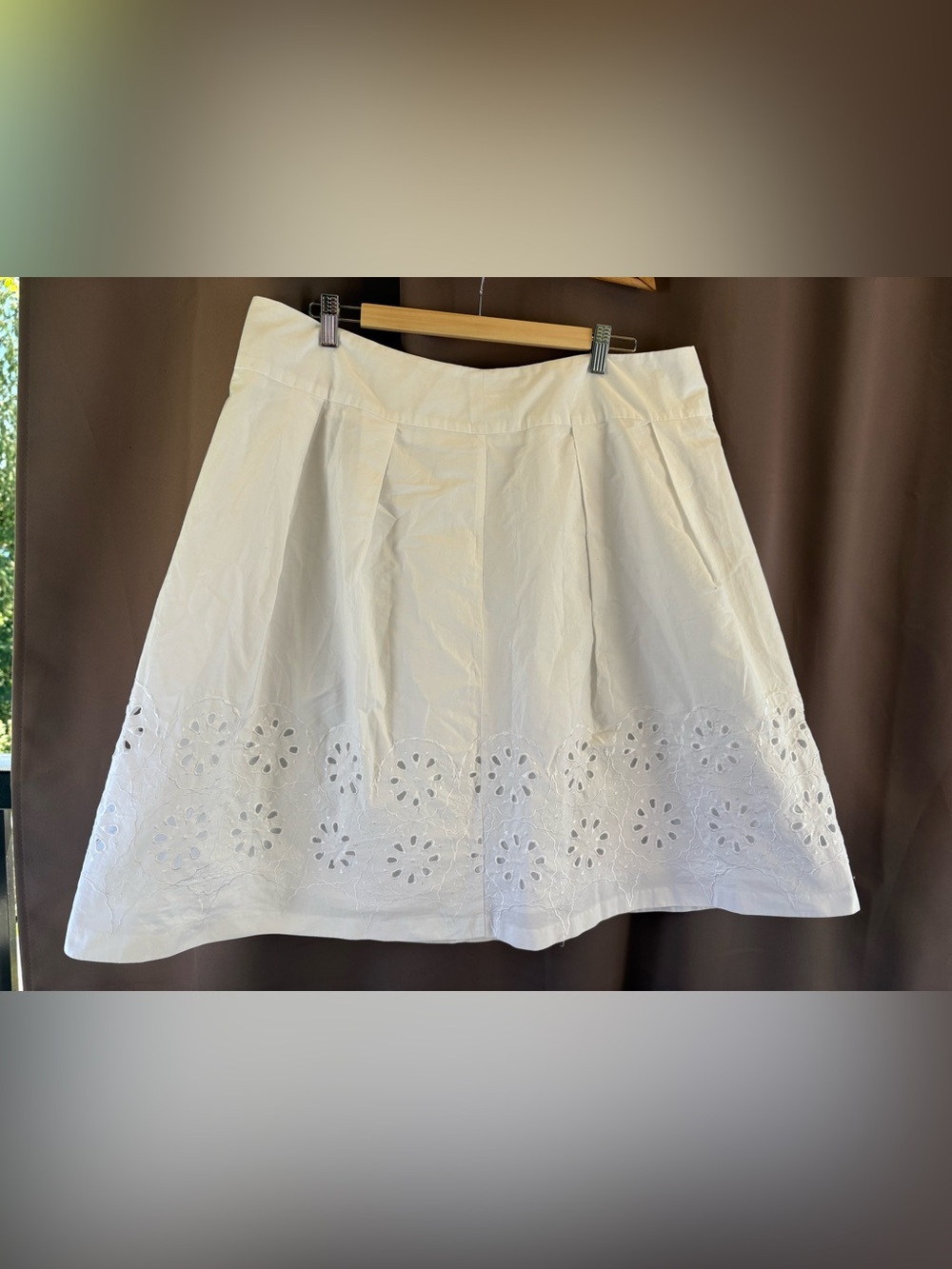 Jessica White Eyelet A-Line Skirt